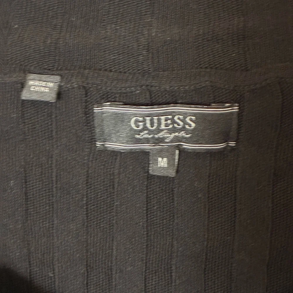 Guess | Like new cowl neck off the shoulder rib knit long sleeve sheer top - Picture 11 of 13